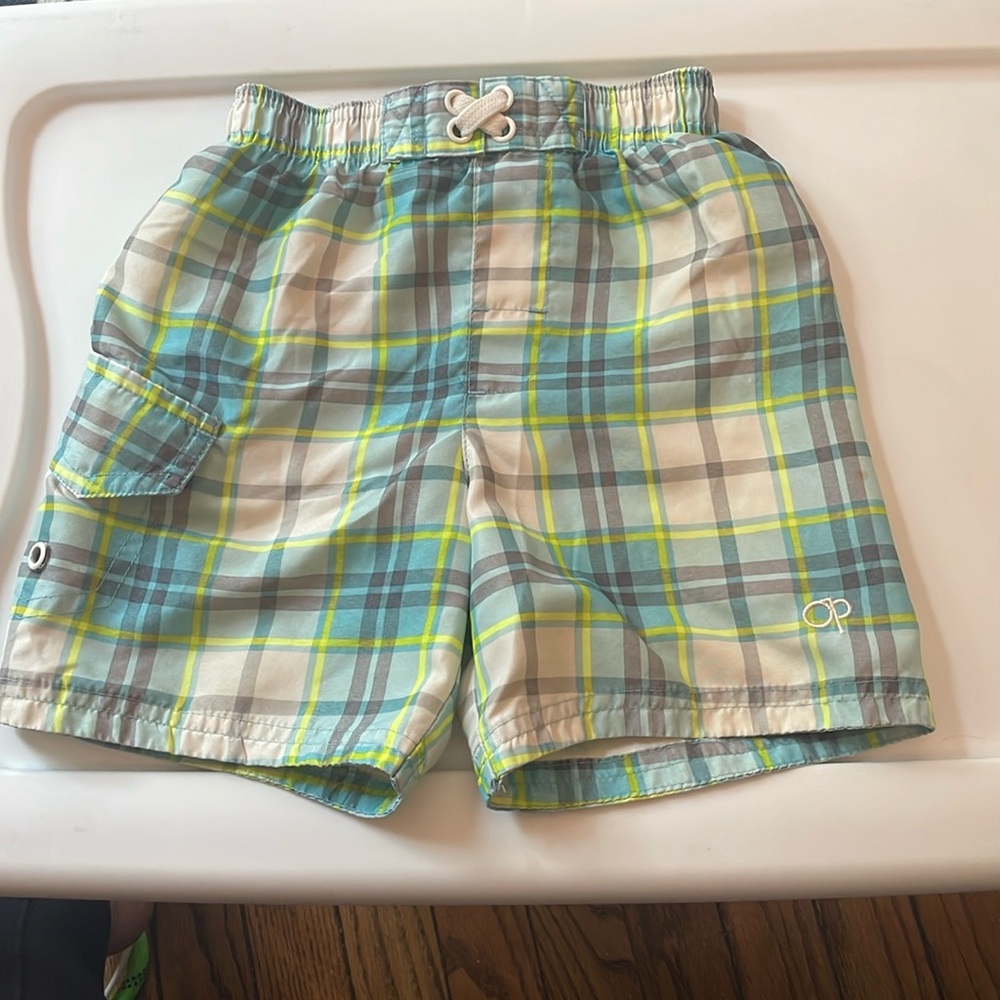 Boys Plaid SwimTrunk